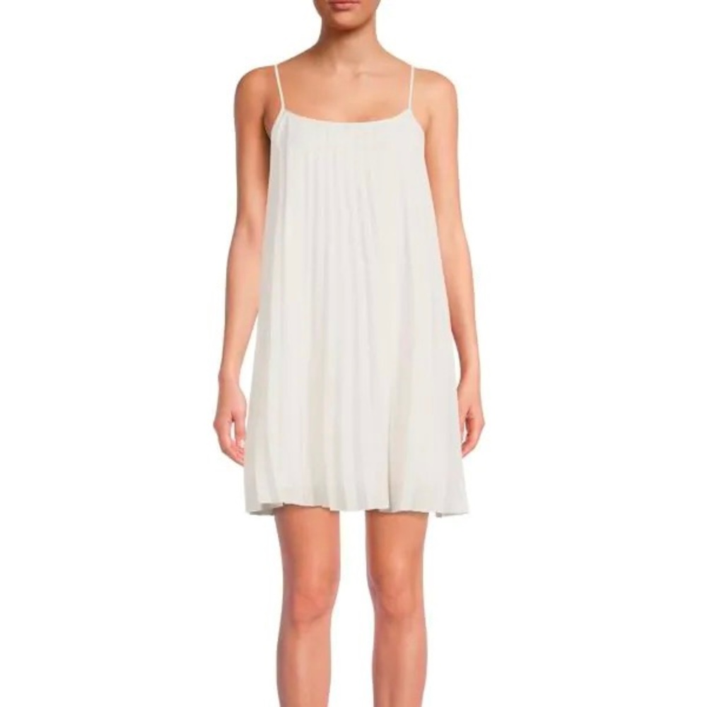 BCBG Ivory Pleated Dress